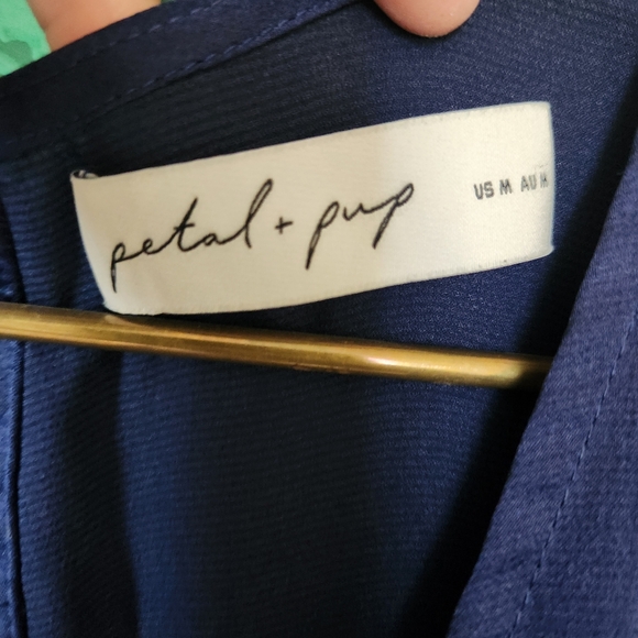 PEDAL & PUP Elegant Navy Blue Satiny Jumpsuit SIZE M - Picture 12 of 14